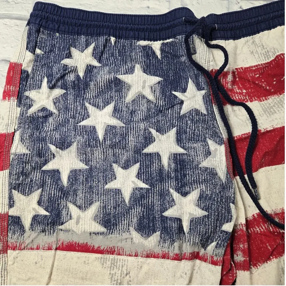 Patriotic Mens Mossimo Supply Company American Flag Shorts Swim July 4 size XL